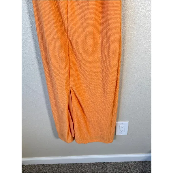 Lulus Orange Off Shoulder Maxi Dress Womens XL Summer Bodycon Minimalist Sleek - Image 6