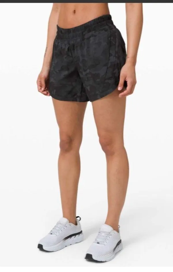 Lululemon Track That Shorts 5” Black Camo - Image 2