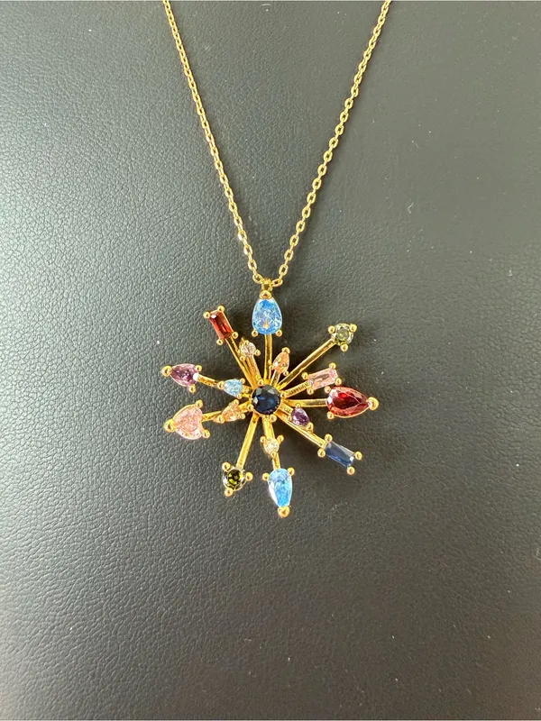 Kate Spade |♠️| Gold Plated Multicolor Starburst Pendant Necklace | Medium - Image 2