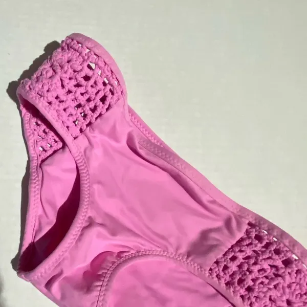 Frankie's Bikinis Crocheted Pink Bikini‎ Bottom - Image 4