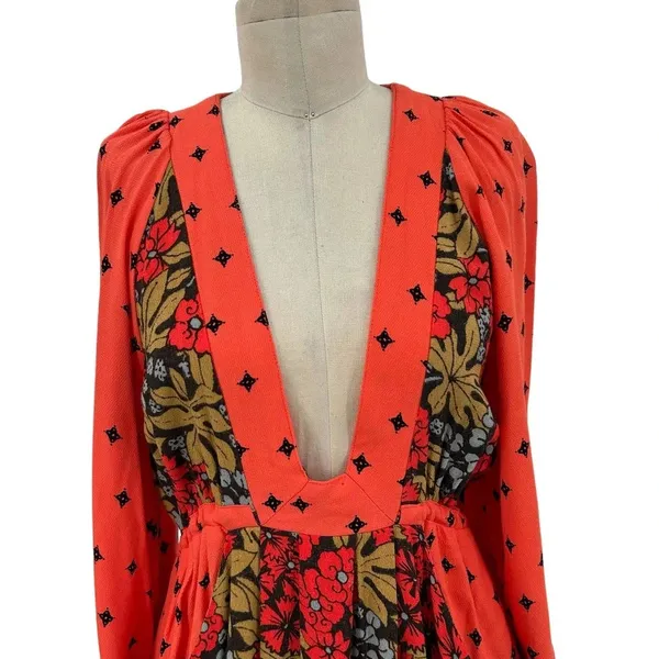 Free‎ People Tallula Dress Cherry Combo Print Size Small - Image 4