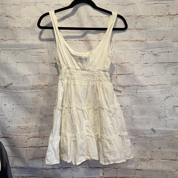 Urban Outfitters Dress Womens Small White Sleeveless Summer Dress Tiered Mini - Image 4