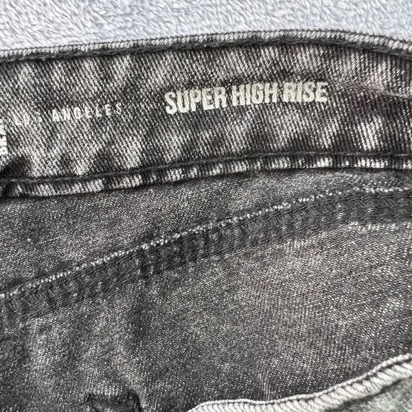 REWASH Size 9/29‎ Y2K Baggy Super High Rise Distressed Jeans Wide Leg Streetwear - Image 5