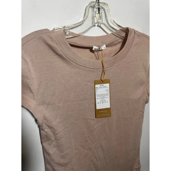Brand New OGL Women's Size XS Short Sleeve T-Shirt Top Tan - Image 7