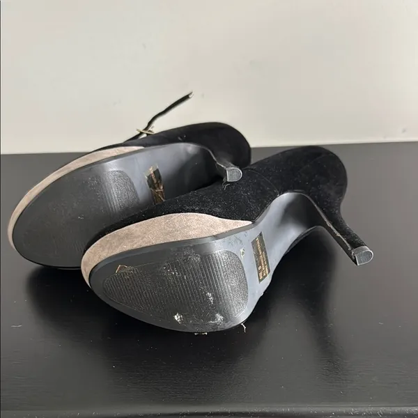 Rue21 Black and Gray/Tan‎ Platform Heels Sz SM - Image 12