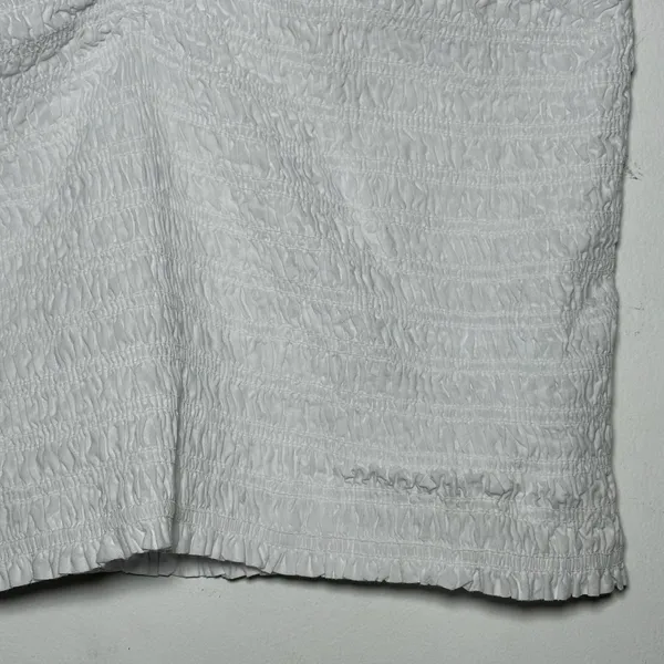 Madewell Smocked Ruched Crop Tank‎ Top White XL - Image 11