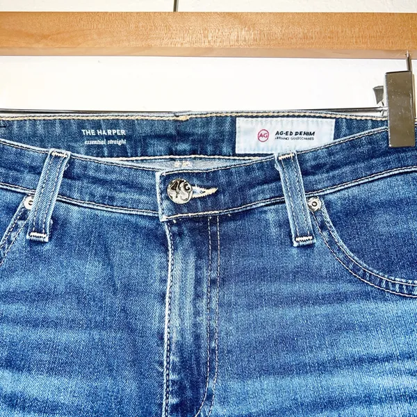 Ag-ed denim Adriano goldschmied the Harper essential straight medium wash jeans - Image 4
