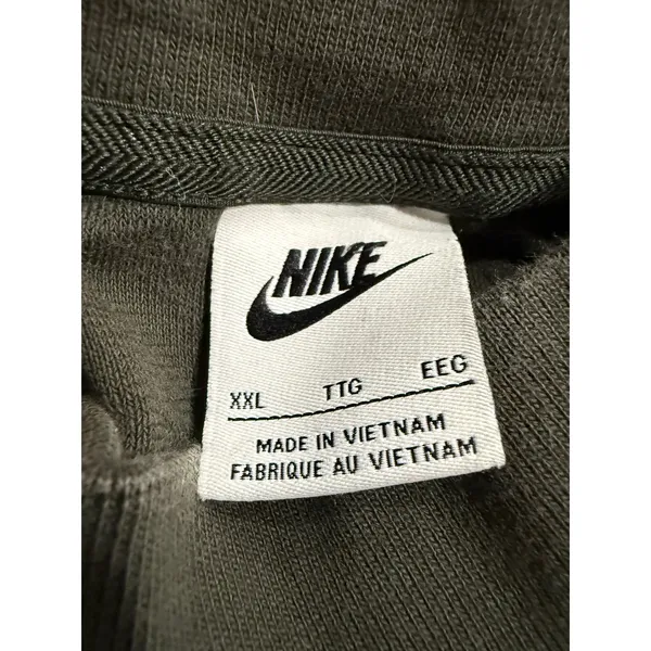 Nike‎ Textured Mock Neck Short Sleeve Top Womens XXL Olive Green Swoosh - Image 5