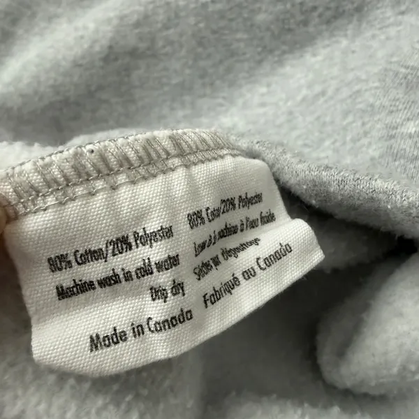 Lloyd sz M Grey Mock Neck Fleece‎ Sweatshirt Boxy Pullover Preppy Lagenlook - Image 5