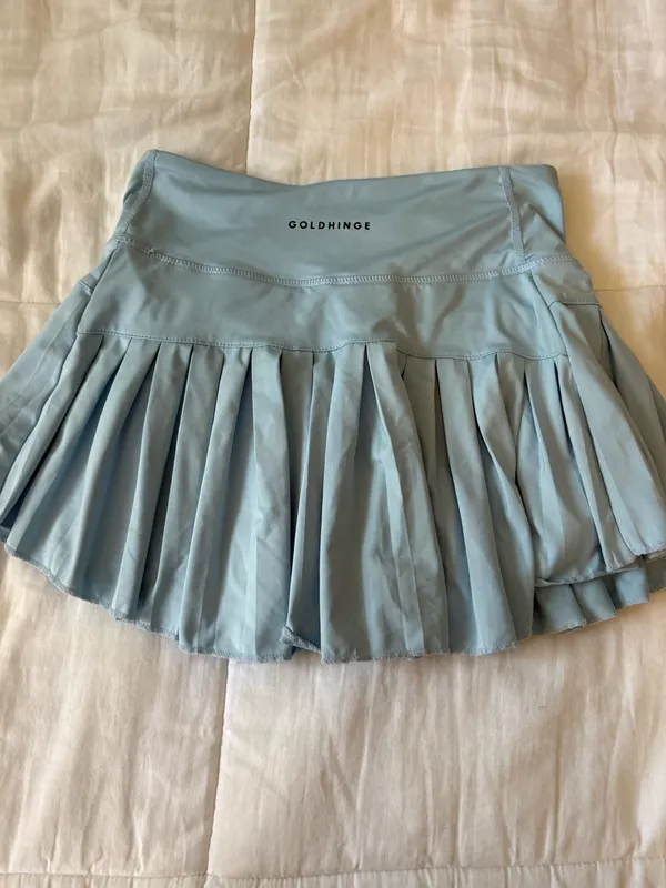 Gold hinge light blue skirt size xs - Image 2