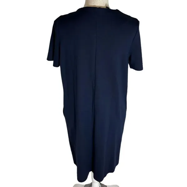 COS Navy ribbon neck short sleeve dress NWT - Image 2