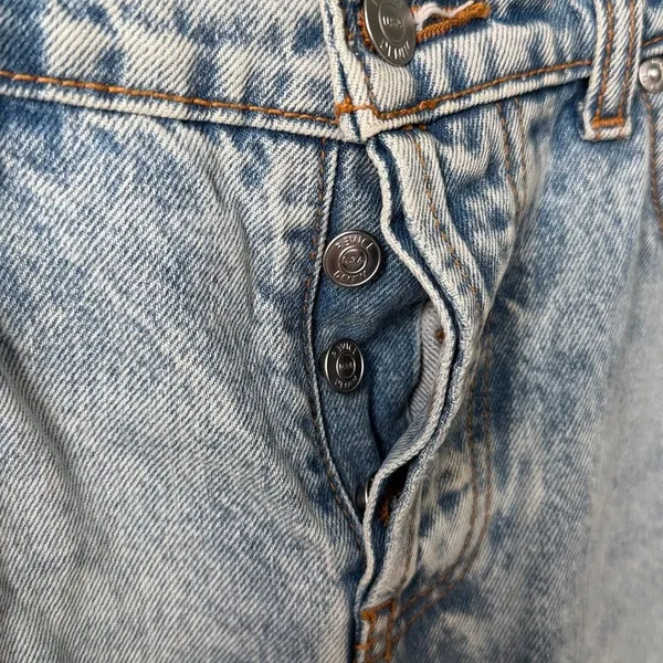 Revice Denim Manhattan / Greenwich Village Patchwork Raw Hem Acid Wash Y2K Jeans - Image 6
