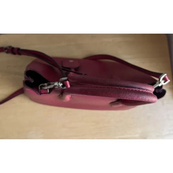 Kate Spade New York Red Leather Satchel Top Handle Crossbody Bag Medium - Image 12