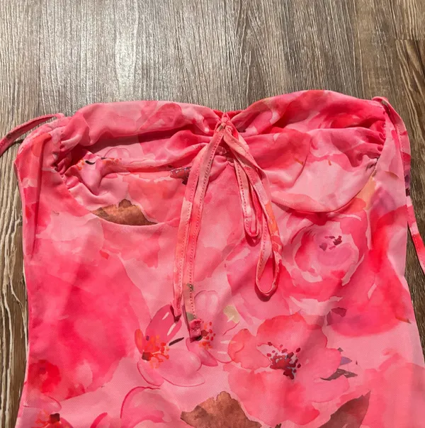 SHEIN Pink Floral Maxi Dress - Image 3