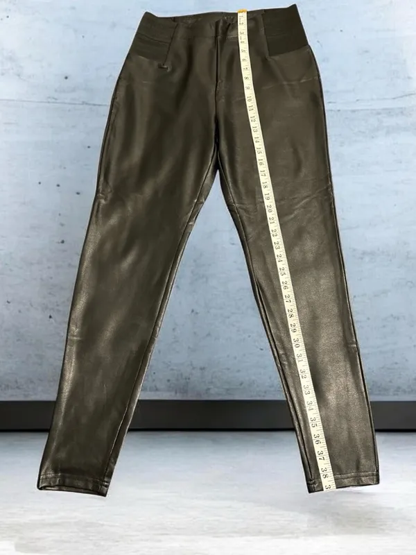Brand New Black Faux Leather Skinny Pants / Leggings - Size M - Image 2