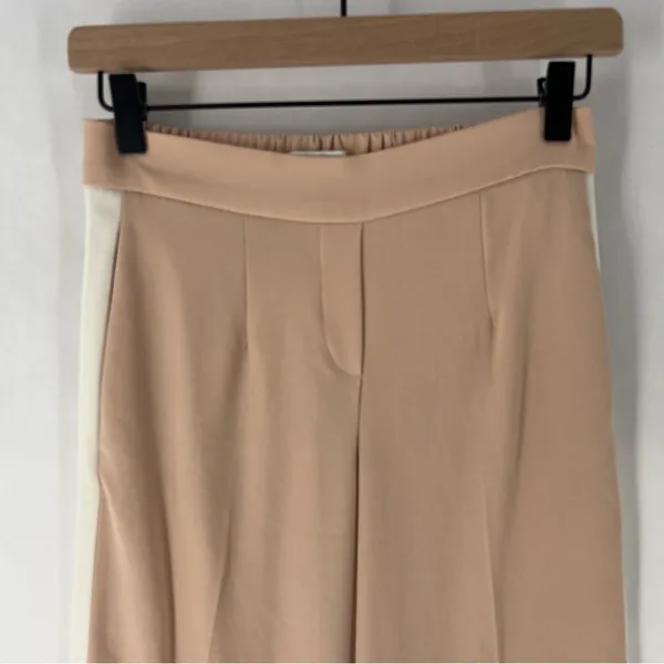 Aritzia Babaton Conan Blush Pink Stretch Crepe Pull On Side Stripe Tapered‎ Crop Pants 0 - Image 4