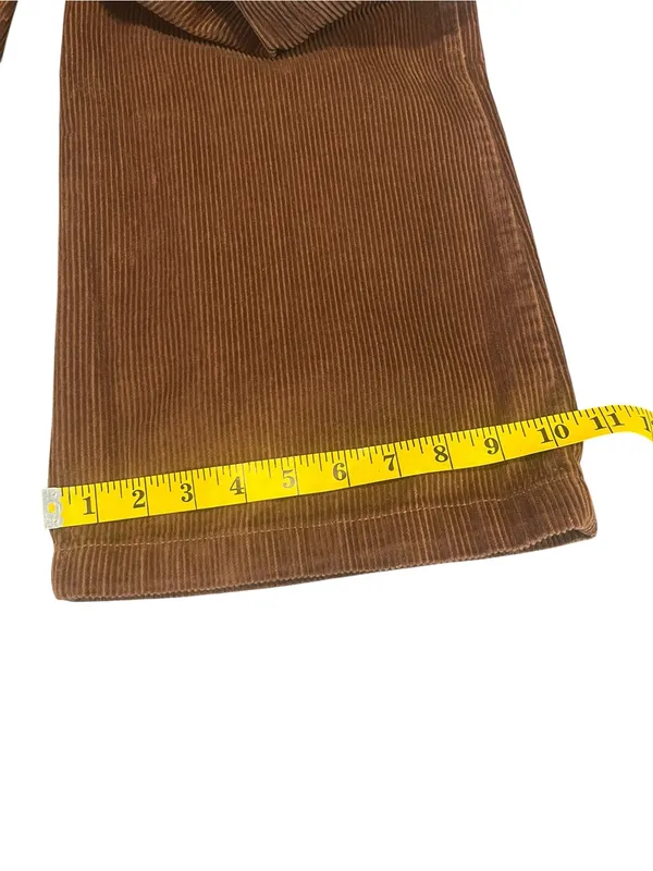 Tinseltown Rust Brown Corduroy Carpenter Pants 100% Cotton Wide Leg Sz 7 - Image 6