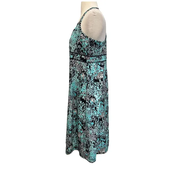 Marmot Active Dress L Built in Bra Athletic Green Back Tank Abstract Artsy - Image 3