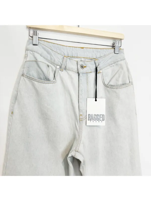 The Ragged Priest Dad Jeans Size 30 Light Wash Cotton‎ Baggy Y2K Grunge Slouchy - Image 3