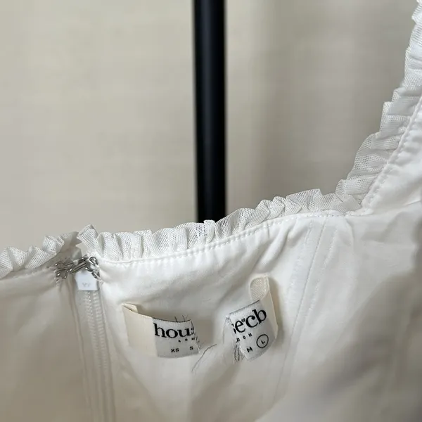 HOUSE OF‎ CB 'Catalina' White Broderie Anglais Corset NWOT size Large - Image 15