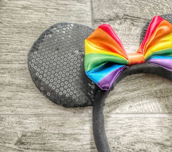 Disney Pride Sequined Mickey Mouse Ears Headband - Image 2