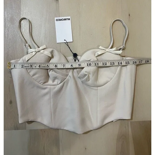 Anthropologie NWT Rumored Women Large Corset Top Coquette Vintage Quiet Luxury - Image 10