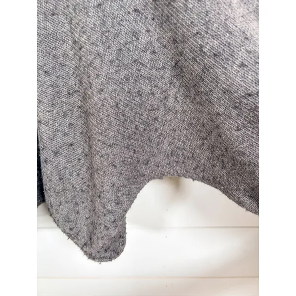 BCBGMaxAzria Women's Fringe Cable Cowl Pullover Sweater Heather Gray Size XS - Image 6