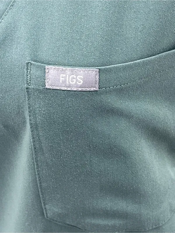 Figs Technical Collection Womens Dark Gray Slate Short Sleeve Scrubs Top XXS - Image 2