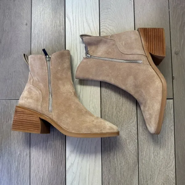 Steve Madden Tan Suede Ankle Boots - Image 2