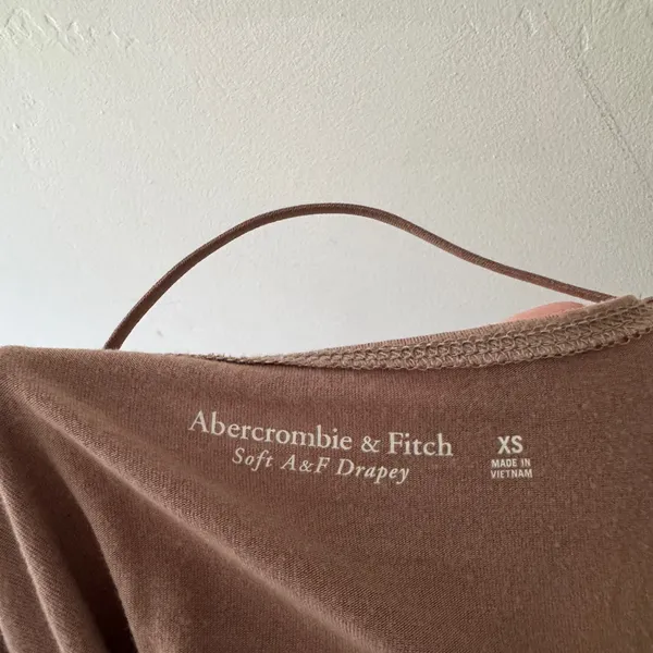 Abercrombie & Fitch Soft‎ A&F Drapey Light Brown Bodysuit - Image 6
