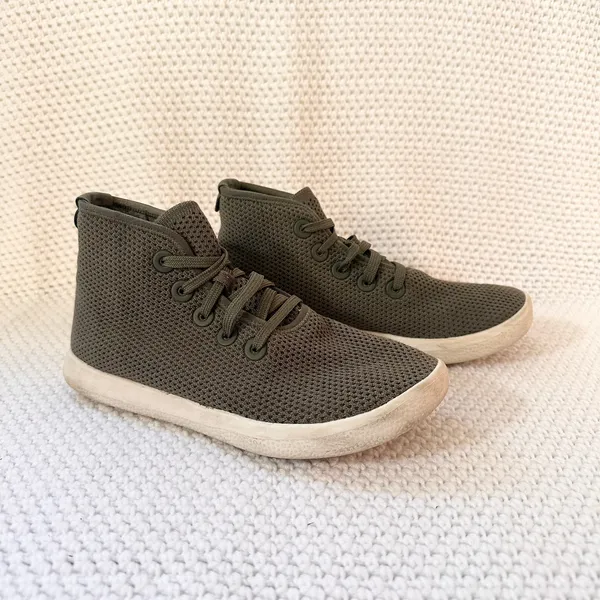Allbirds Army Green Tree Toppers Mesh High Top Lace Up Sneakers Women 7 - Image 2