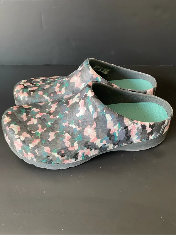Dansko Molded Kane Camo Camouflage Clog Mule Green Pink (40) 9 - Image 2