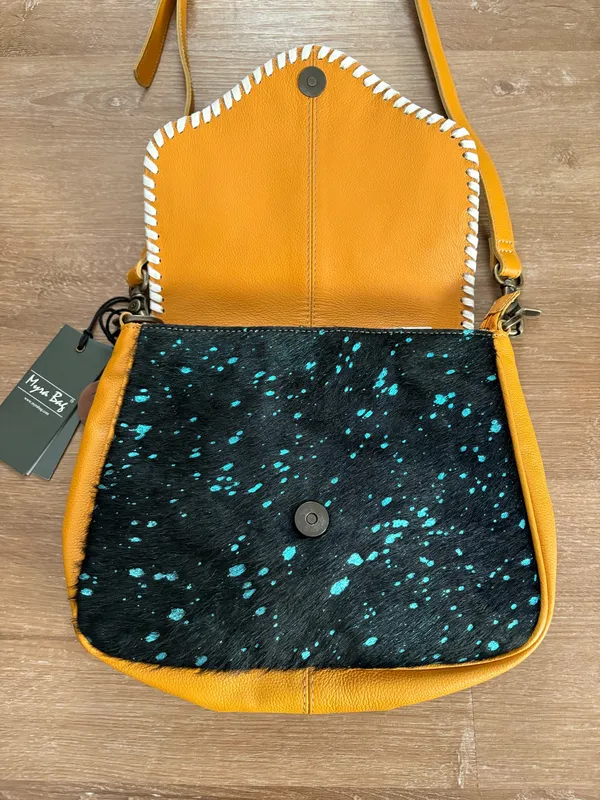 Myra Bags Skyviews Leather and Hairon Crossbody Bag - Image 3