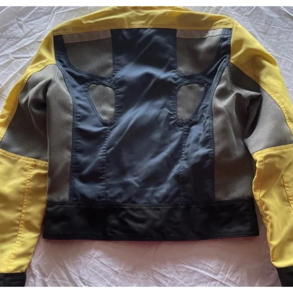 BMW Air Flow 2 Women's Size 8R Motorcycle Jacket Padding Armor Yellow RARE - Image 2
