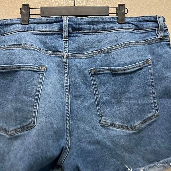 Ava & Viv Button Fly Denim Jean Shorts High Rise Cut Offs Plus Size 20W - Image 7