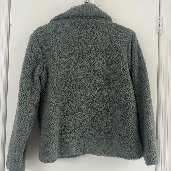 Urban Outfitters Green Teddy Sherpa Jacket - Image 4