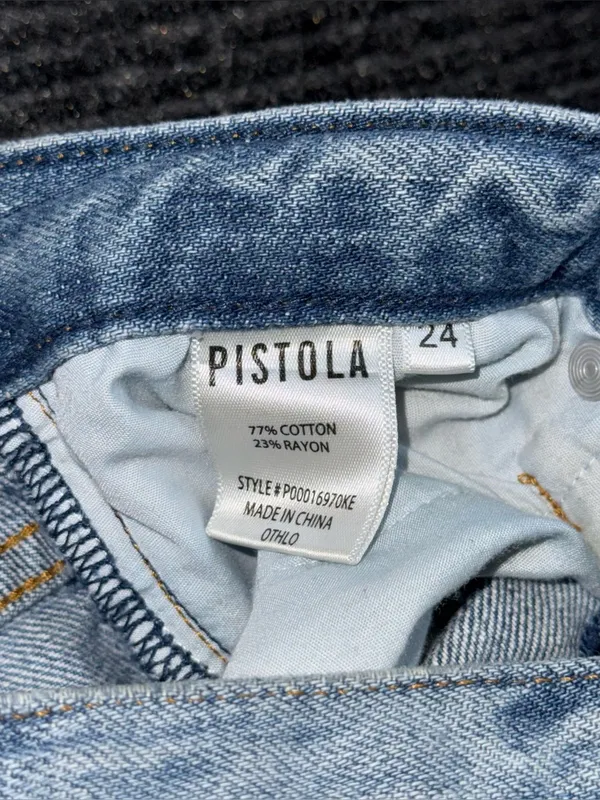 PISTOLA Ruby High Rise Palazzo Wide Leg Jeans Othello Light Wash Size 24 Seamed - Image 8