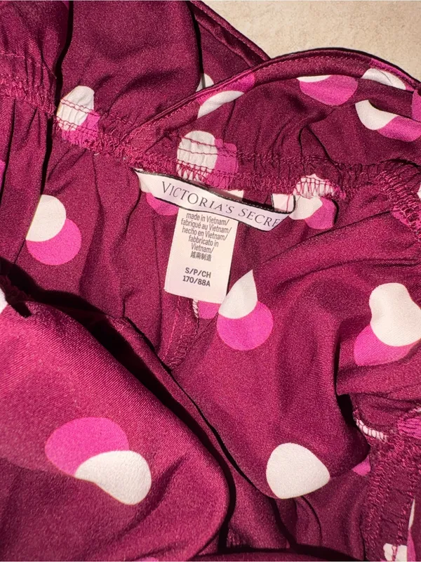 Victoria's Secret Plum Polka Dot Wide-Leg Jumpsuit - Image 2