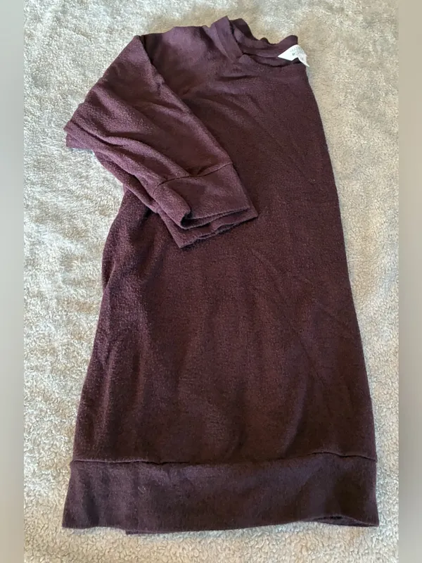 Market & Spruce 3/4 inch Sleeve Top in Plum Size 1X - Image 4