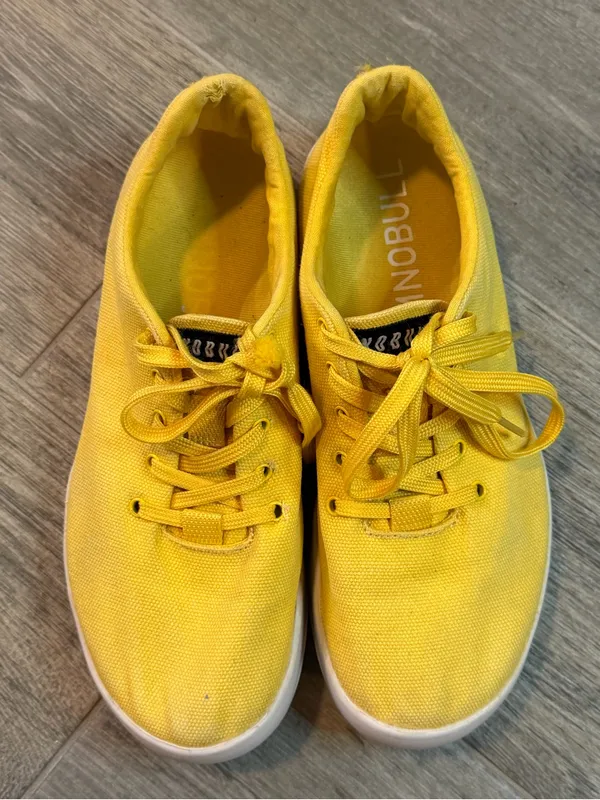 NOBULL Canvas Unisex Trainer Sneaker Yellow Lifting Gym W's Size 9 M's Size 8 - Image 2
