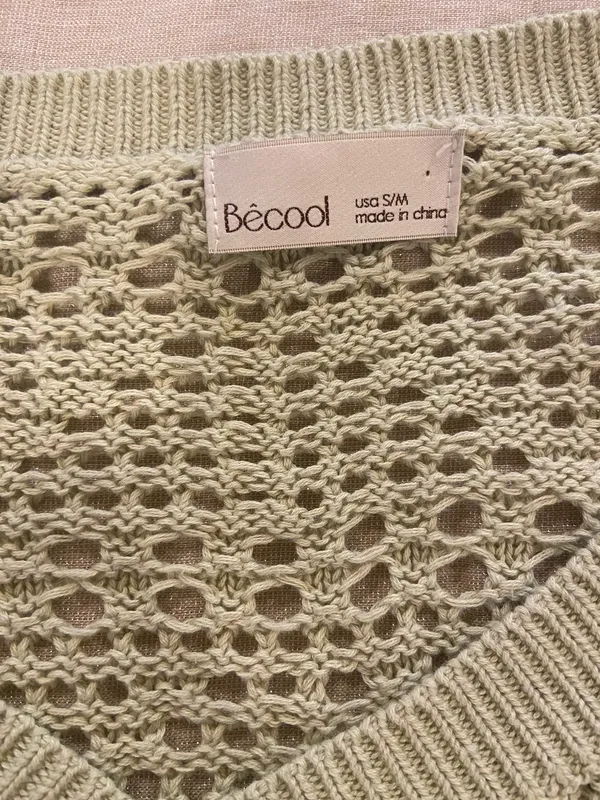 Juiles Boutique Green Crochet Sweater  - Image 2