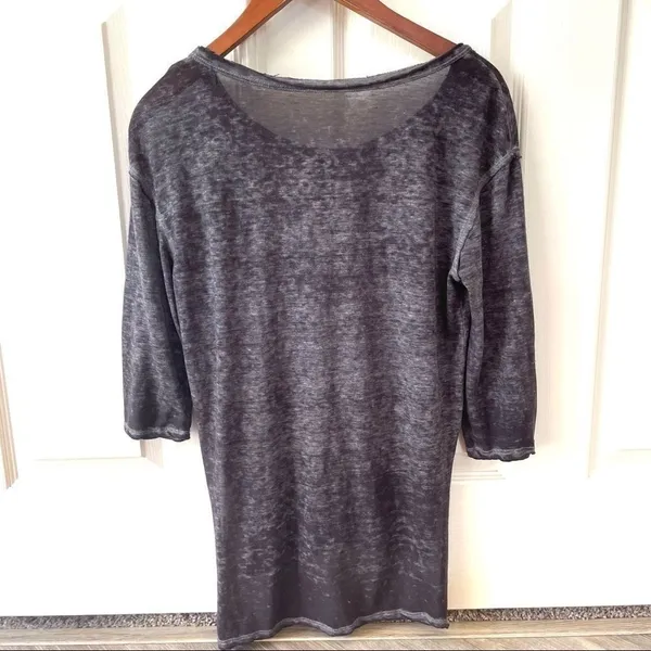 Free People grey burn out high low shirt - Image 12