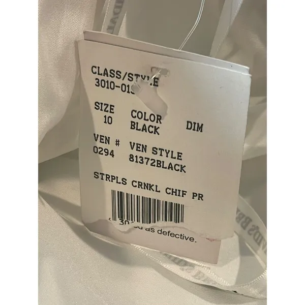 David’s Bridal Black White Floral Strapless Bridal Bridesmaid Party Dress 10 NWT - Image 9