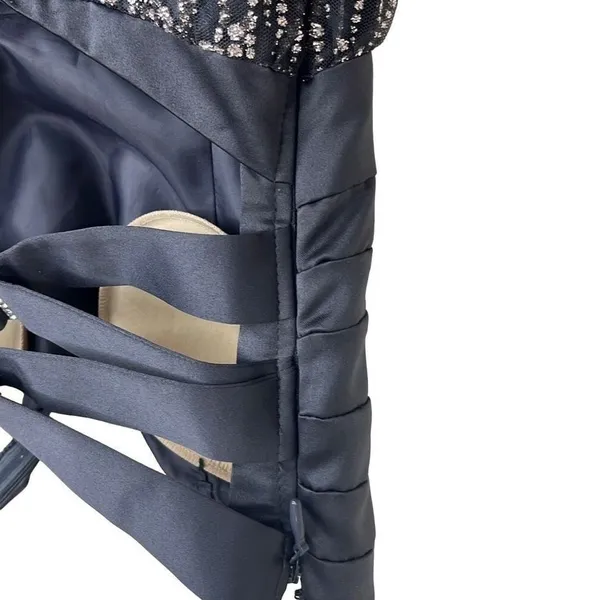 Hailey Logan‎ by Adrianna Papell Size 1/2 Mini Dress Gray Sparkle Strapless Prom - Image 6