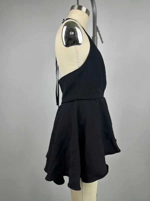 Do+Be Black Peplum Halter Size S - Image 4