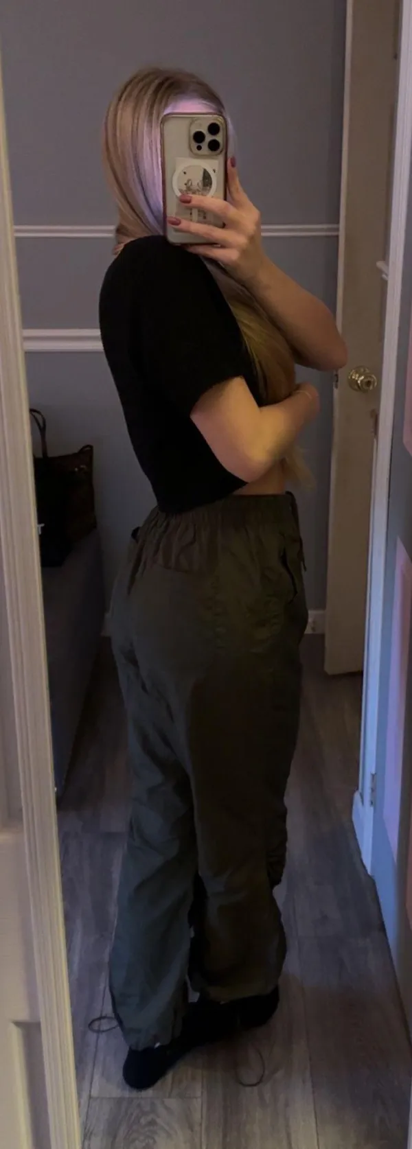Parachute Cargo Pants Green - Image 2