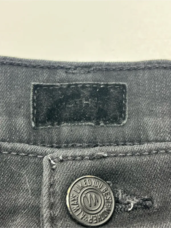 Mother The Hustler‎ Ankle Fray Women's 28 Black Not Guilty Bootcut Denim Jean - Image 2