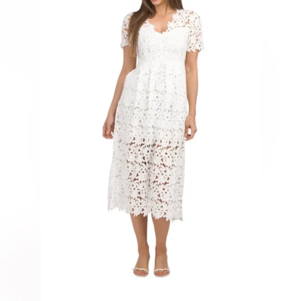 Endless Rose: Allover Lace Midi Dress Endless Rose Medium - Image 2