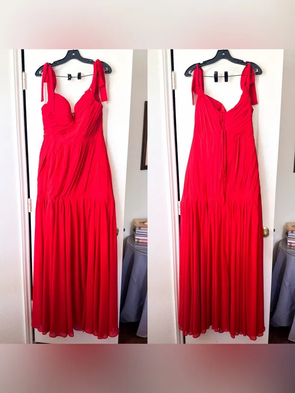 Matters Store Naia Ruched Corset Maxi Dress Red Large NWT - Image 2