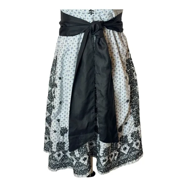 Anthropologie Moulinette Soeurs Dress Women 2 Blue Embroidered Strapless Elysian - Image 8